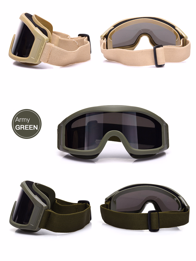 Tactical Shooting Goggle Eye Protection Mx Glass Goggle Ballistic Eyewear