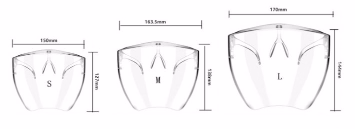 Face Cover Winproof Antifog Antisplash Fashion Face Mask Palstic Face Shield