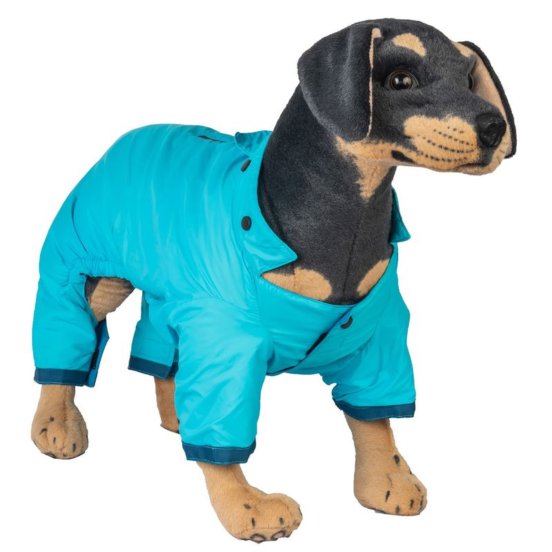 Custom Cute Pet Blue Windbreak Coat Winter Dog Clothes